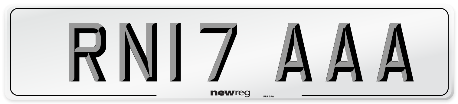 RN17 AAA Number Plate from New Reg